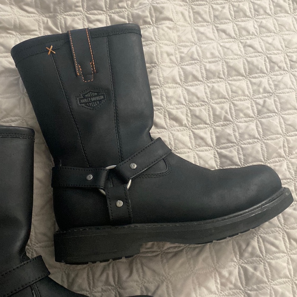 Harley Davidson biker steel toe boots mens size 10.5